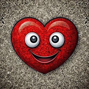 emoticon with a heart