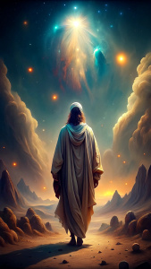 jesus caminando por el desierto