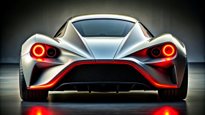 One supercar, new concept, Racing, Rearview, dark style