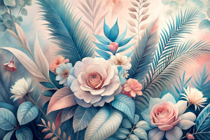 Soft tones and pastels are the perfect complement for designs with flowers, leaves, and plants. Remember to stay in touch with nature
