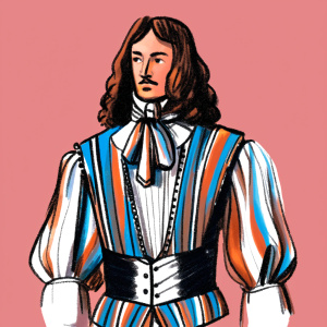 A 17th century men’s white shirt less detailed
