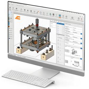 Screenshot displaying the Autodesk Fusion 360 interface. Detailed 3D modeling workspace. Array of tools and panels.
