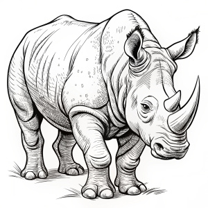 Rinoceronte animal dibujo para pintar,