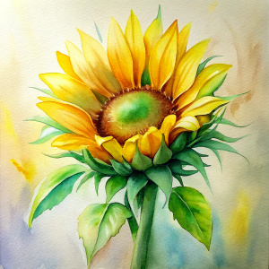 sunflower Flower Bud  yellow not sharpe petat ,petal shuld be round corner