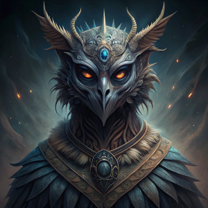 owl humanoid dark fantasy
