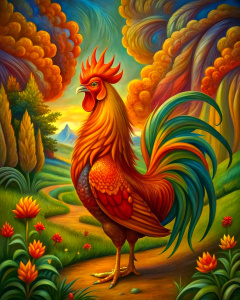 stately rooster