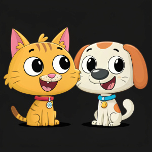 Cat Dog Funko Pop figurine. Cartoon Network show collectible. Playful design. Solid black background.
