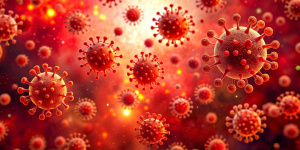 Diseases background, HD, red