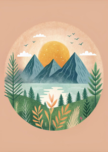 create simple, elegant graphic nature for poster - Recraft