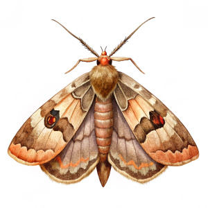 moth white background