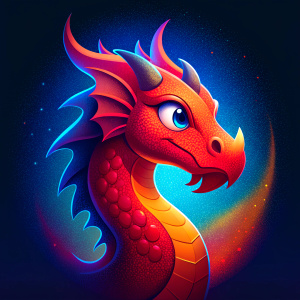 red dragon icon for videogame