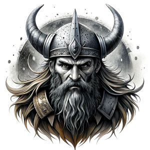 viking perfect realistic art, high-definition, high-definition grey and black, white background 