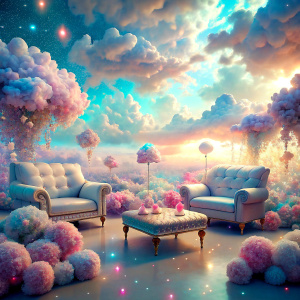      light soft pastel sky clouds dream glitter underwater furniture in the room ultra glitter glam shine effects  clouds flowers ultra intense crystal effect  futuristic dream garden windows    Dreamscape Bioluminescent PRISM Effect   Photoshop Photo Manipulations     very much glitter sparkly fantasized glam Sprinkle  masterpiece  Magical   Shimmering  ultra  UV Glow Rainbow