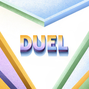 The 'Duel' logo featuring a bold font with trademark symbol. Sleek, modern design on a crisp white background.