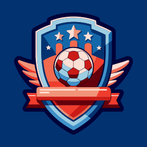 soccer competition symbol, vector style, solid colour background, vector style