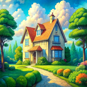 anime background house