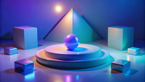 Minimal abstract background 3d rendering geometric shape blue pastel color Stage for show cosmetic 3d rendering