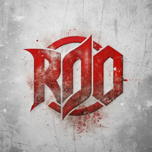 crear logo TIPO VECTOR con palabra "ROJO" Estilo urbano grunge para marca de ropa. fondo gris CLARO