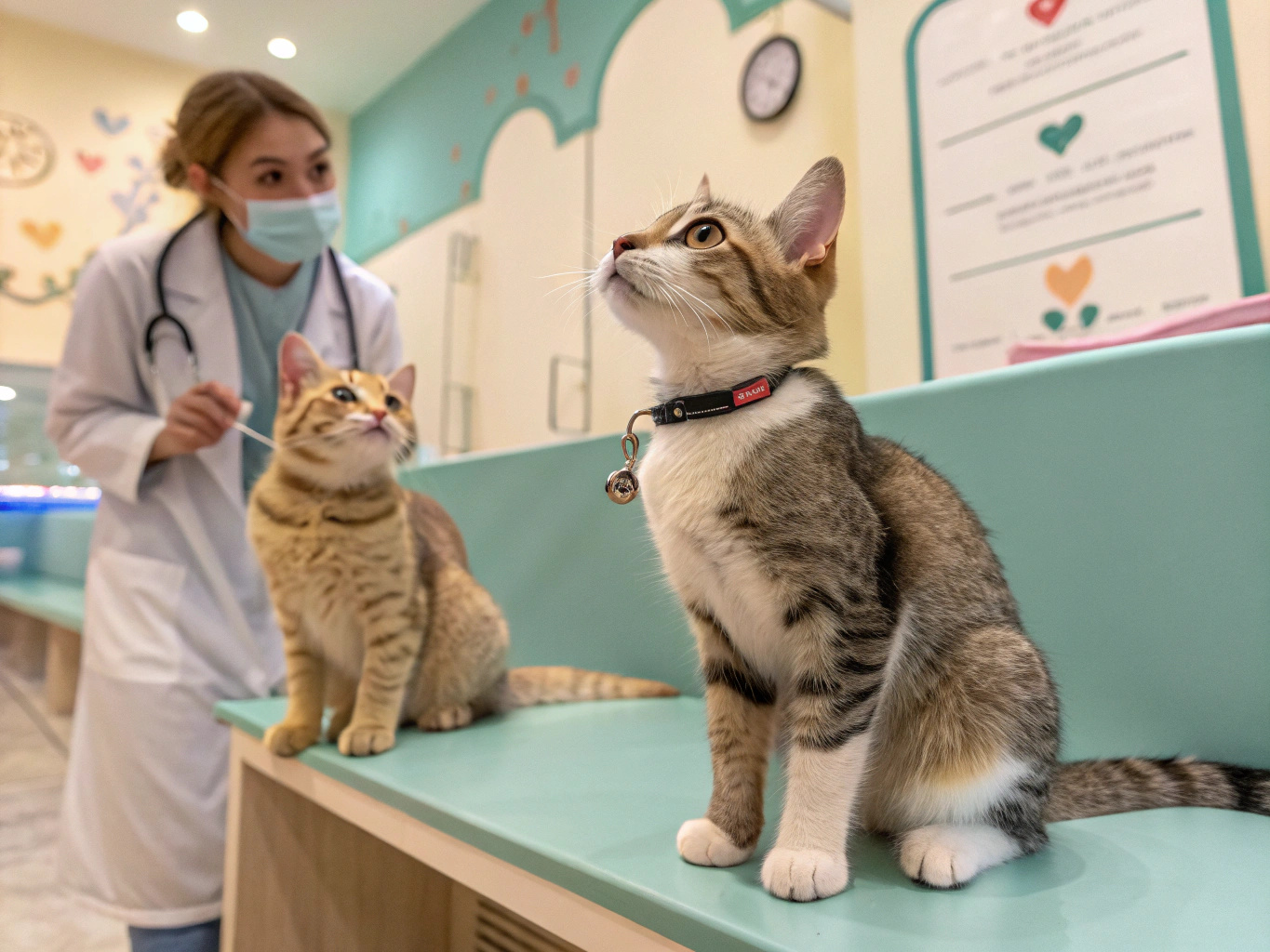 
Cats visiting veterinarians