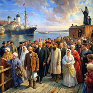 картина Репина "Приплыли"