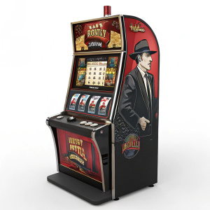 A vibrant Lucky Mafia slot machine game, themed around the mafia era, captivating players with its sleek design and engaging gameplay.