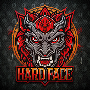 
logo minimalista agresivo "Hard Face"