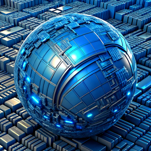 global blue circuit board  background