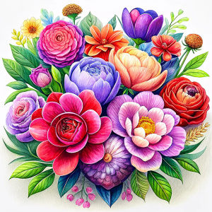 flowers, flower, colorful, love, color, valentine day. heart