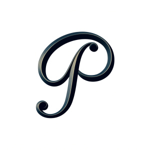 lowercase letter "P" white background  , 