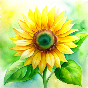 Sunflower yellow flat