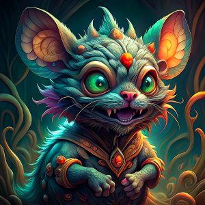 a dragon mice, comic effect, dynamic and aesthetic, 3D color effects, edgy and modern ((Comic-Style)), trending on artstation