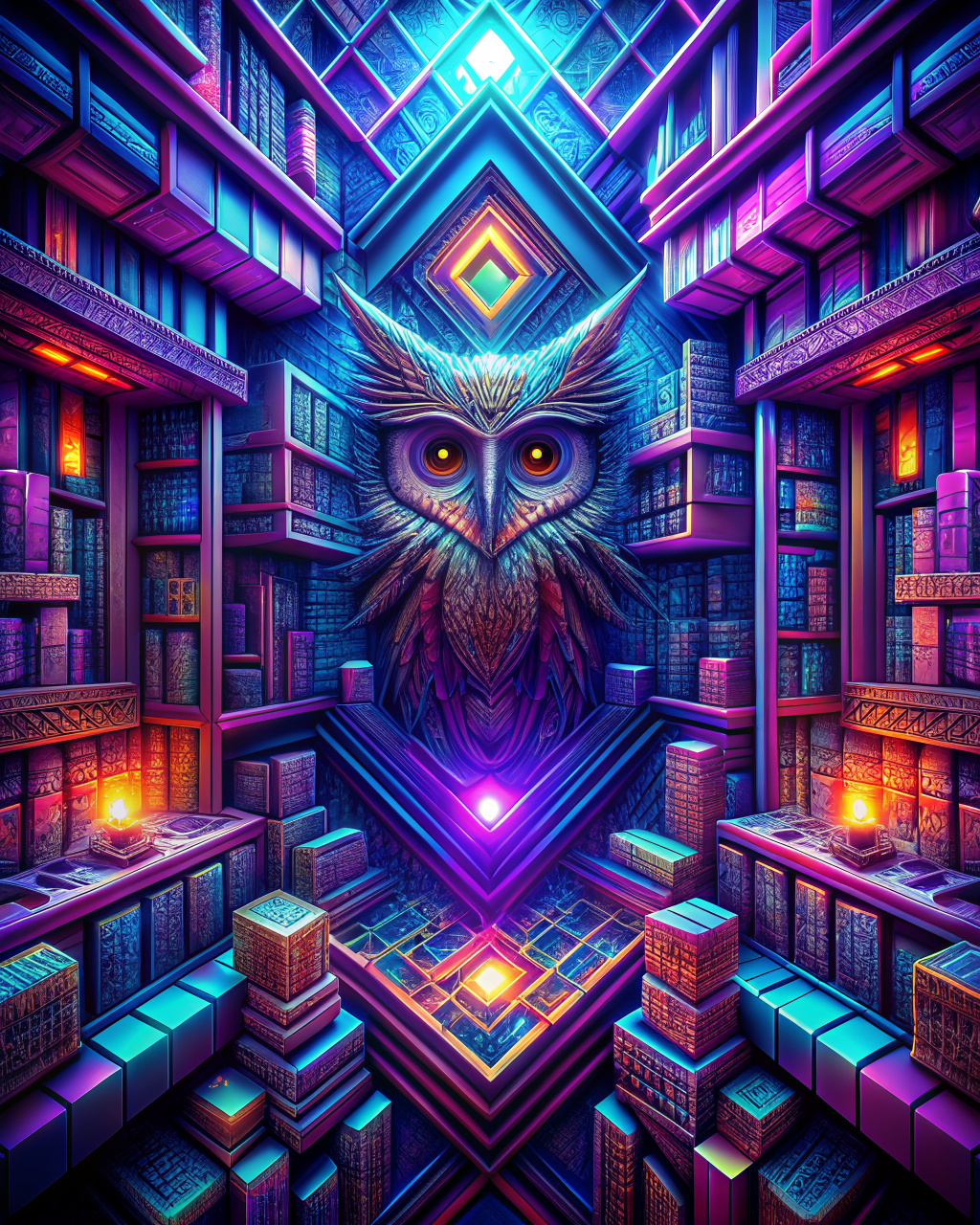 In the ancient library, a solemn owl perches quietly on the bookshelf, its presence akin to a symbol of wisdom. Surrounding this owl is an aura of profound wisdom, akin to a mist pervading between each ancient tome. The aged books on the shelves exude the scent of time, recording endless history and wisdom. In this quiet and mysterious atmosphere, time seems to flow silently, and every person who steps into this space cannot help but be immersed in it, drawn by the radiance of wisdom.