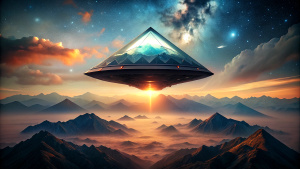 UFO evidence photo, modern triangular UFO