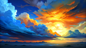 dark but friendly sky with clouds