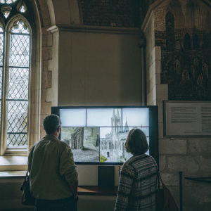 Interactive map of Norwich Cathedral, showcasing architectural details and construction history. Includes videos and high-resolution images.
