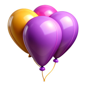 Please make me a 3D ballon illustration with an elegant and modern design