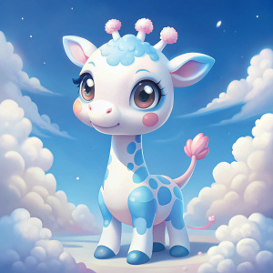 Cute giraffe in pokemon style