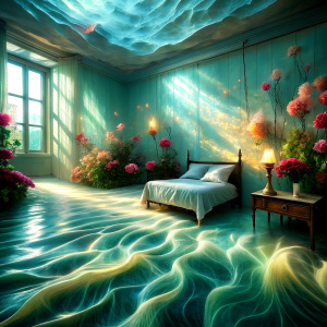 phenomenon vintage bedroom  flowers print furniture   wave sea submerged The Bioluminescent   phenomenon    Intensive Iridescent Acrylic Amazing light reflections 
 
