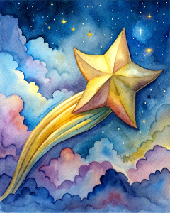 illustration, shooting star