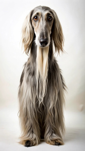 A dog with a very long nose like Pinocchio. Illustration. Full body shot.