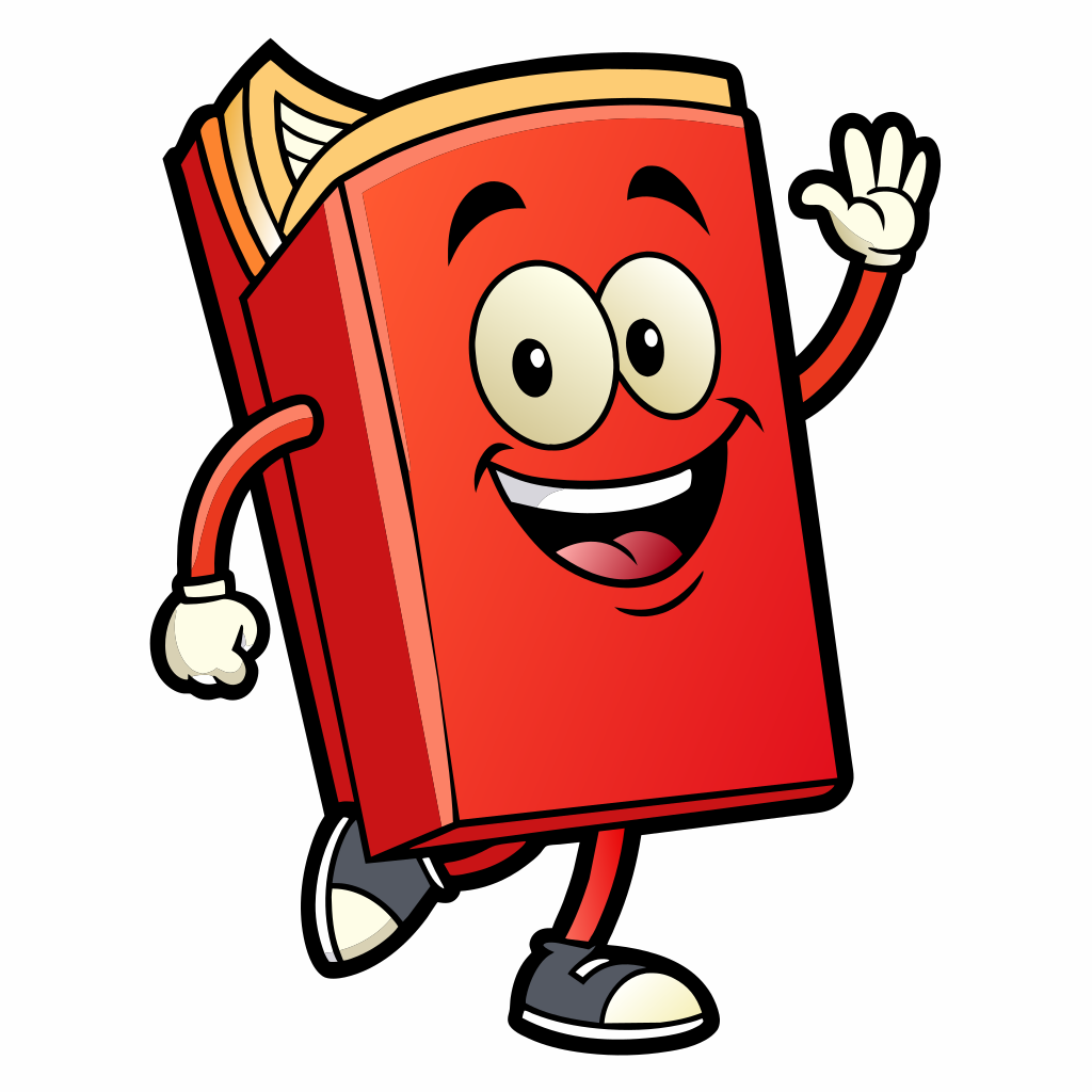 Vector book cartoon character - Recraft