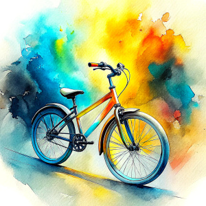 
only mountainbike simple draw with white background