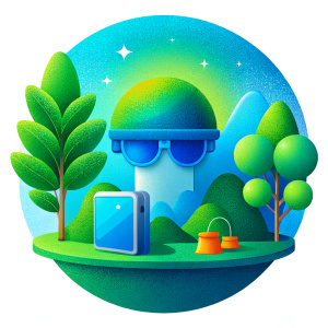 online store with smart phone and virtual reality headset 