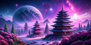 business of China and Russia, purple color, pink color