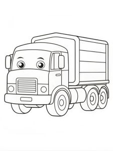 Black and White Kids Coloring Book Page Simple Bold Simple Cartoon ,Truck,
for Kids Relaxing Pattern Nothing in the Background, Coloring Pages, Full White, White Background, Drawing Pattern, (((((White Background))))), What Just use the outline. Cartoon style, line art, coloring book, clean line art, drawing style, line art