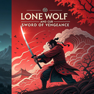 Poster for 'Lone Wolf and Cub: Sword of Vengeance'. Vibrant and intense graphic design. Predominantly red hues with striking visual elements