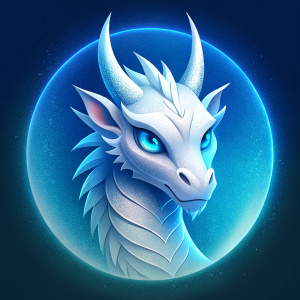 white dragon icon for videogame