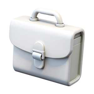 white attache briefcase