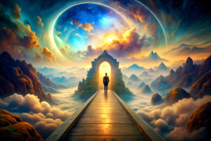 Visualize a journey through a realm where dreams manifest into reality, creating surreal landscapes and challenges inspired by the subconscious mind.