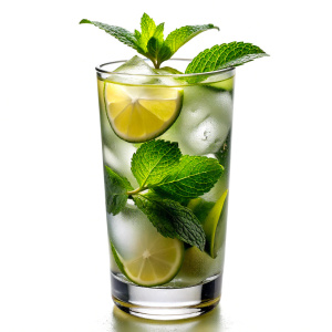 mojito, coctail, no background, only glass, no decoration